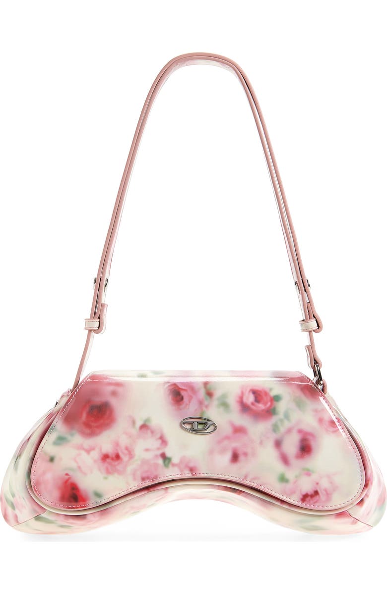 DIESEL<sup>®</sup> Play Faux Leather Shoulder Bag, Main, color, Pink/ White