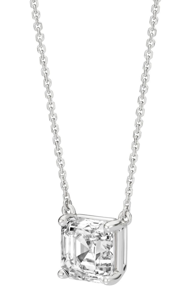LIGHTBOX 2-Carat Lab-Grown Asscher Cut Diamond Pendant Necklace, Alternate, color, 