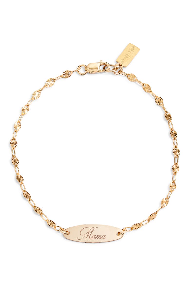 Mama Pendant Bracelet, Main, color, GOLD