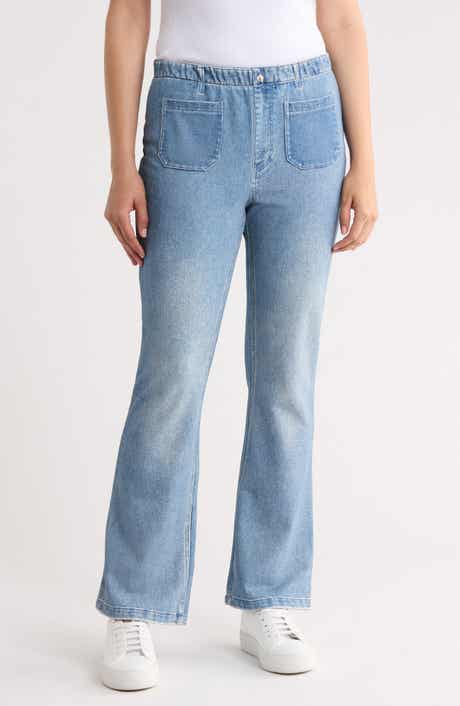 ECRU Patch Pocket Flare Jeans