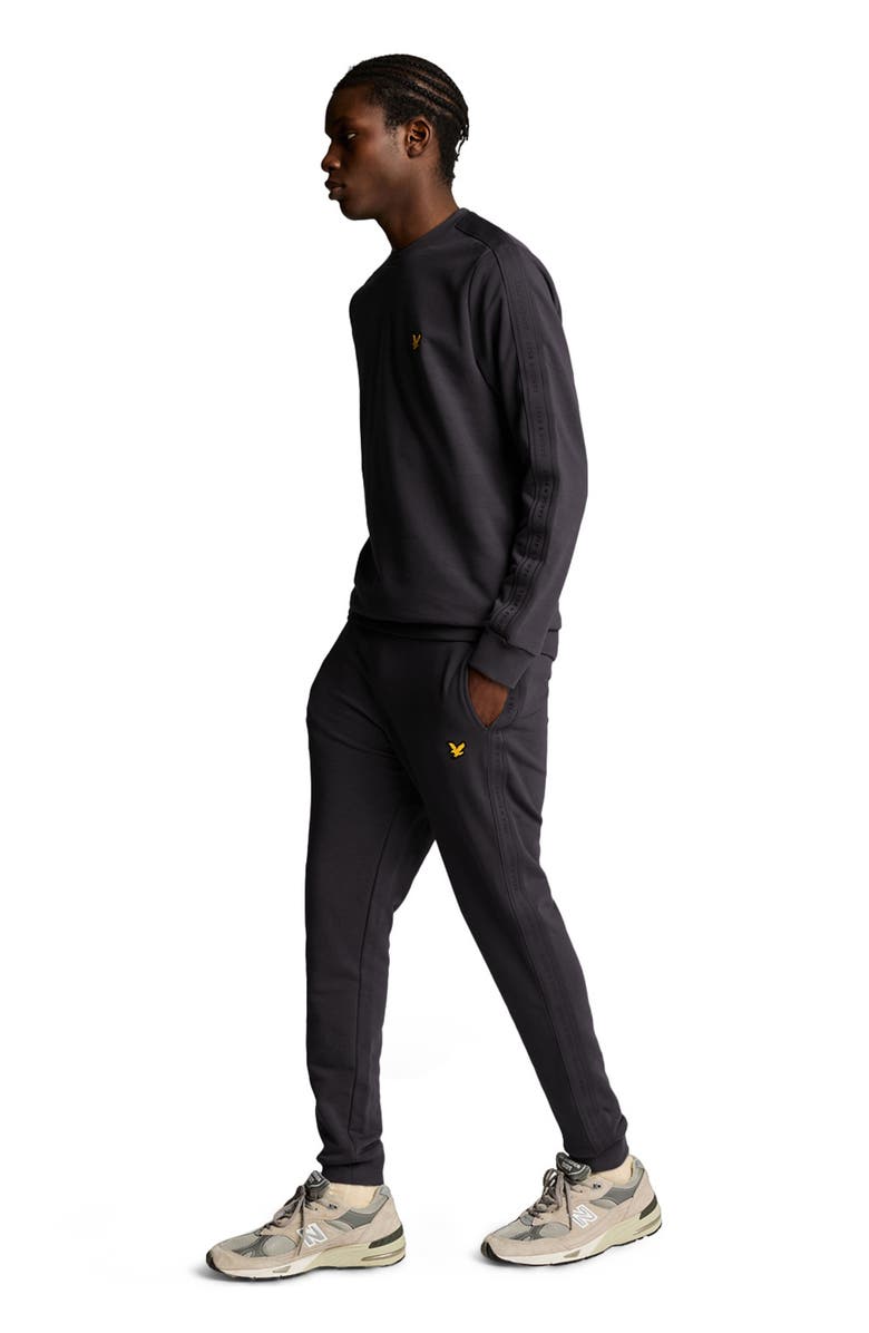 Lyle & Scott Tape Trackies, Alternate, color, Graphite