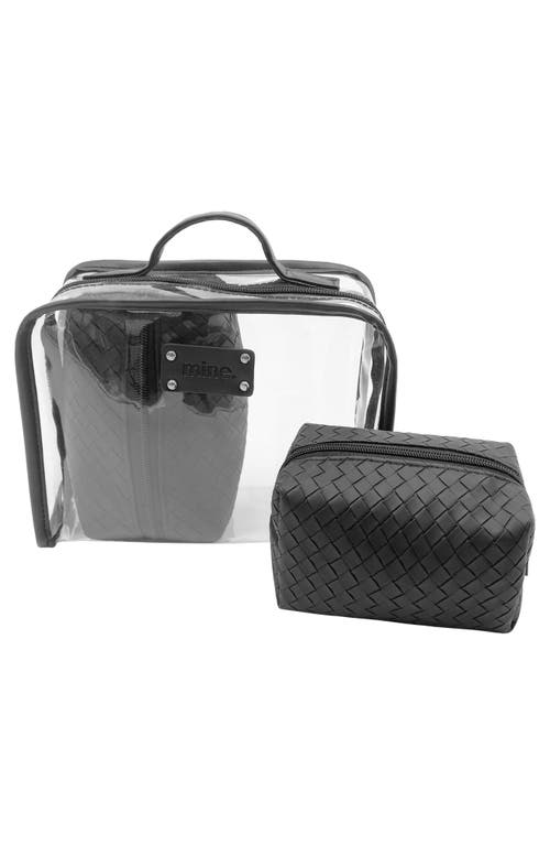 Mytagalongs Flaunt Set Of 3 Cosmetic Bags In Black