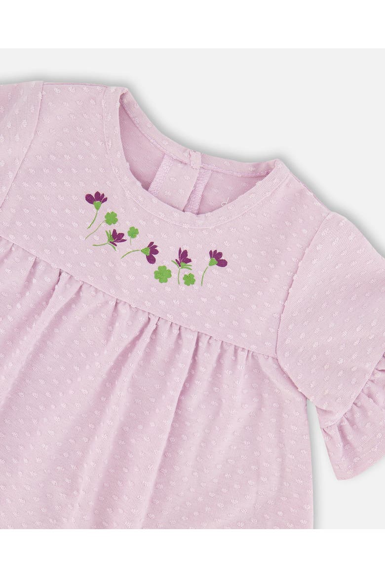Jersey Tunic and Cotton Capri Flowers Set, Alternate, color, Lavender and Green Flowers