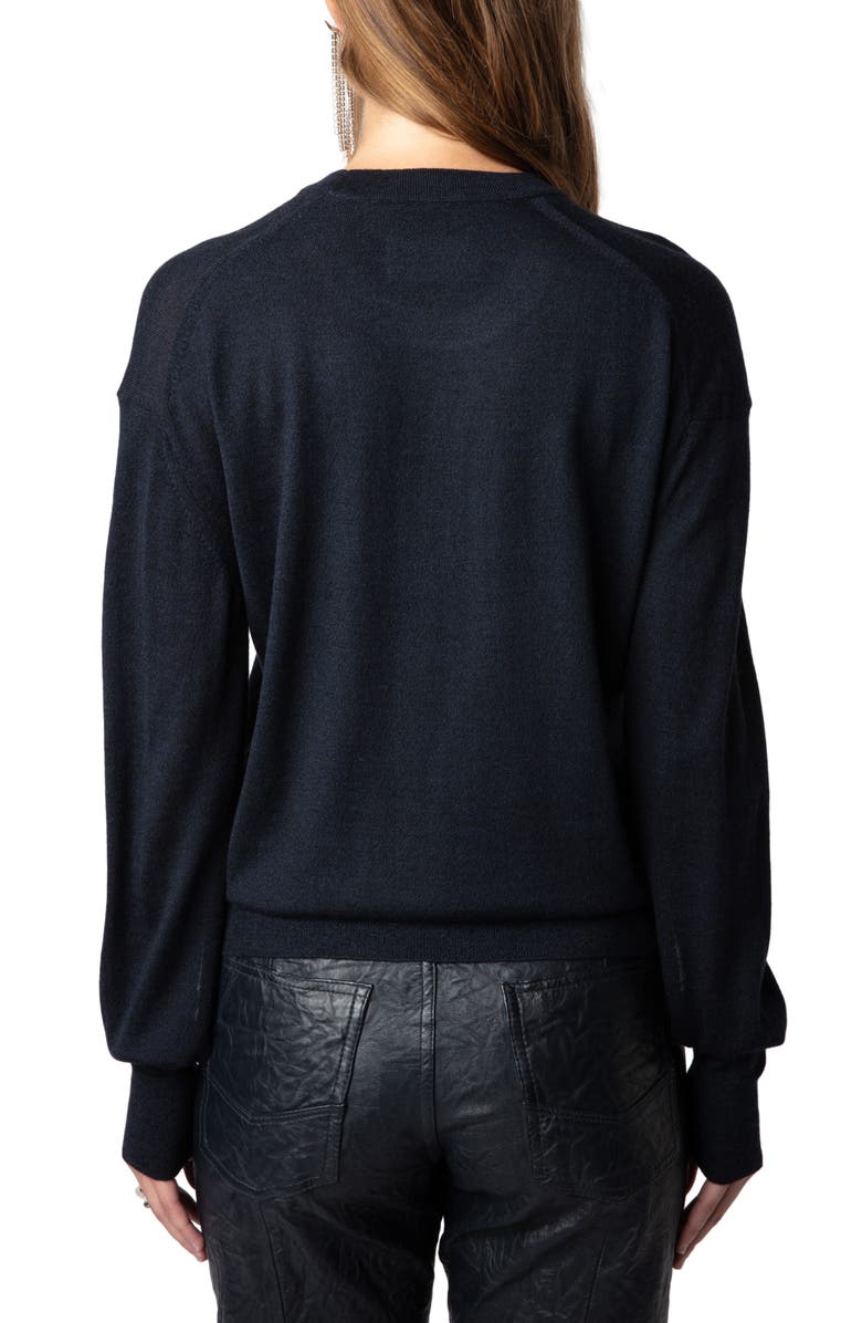 Zadig & Voltaire Emmy Merino Wool Sweater, Alternate, color, 