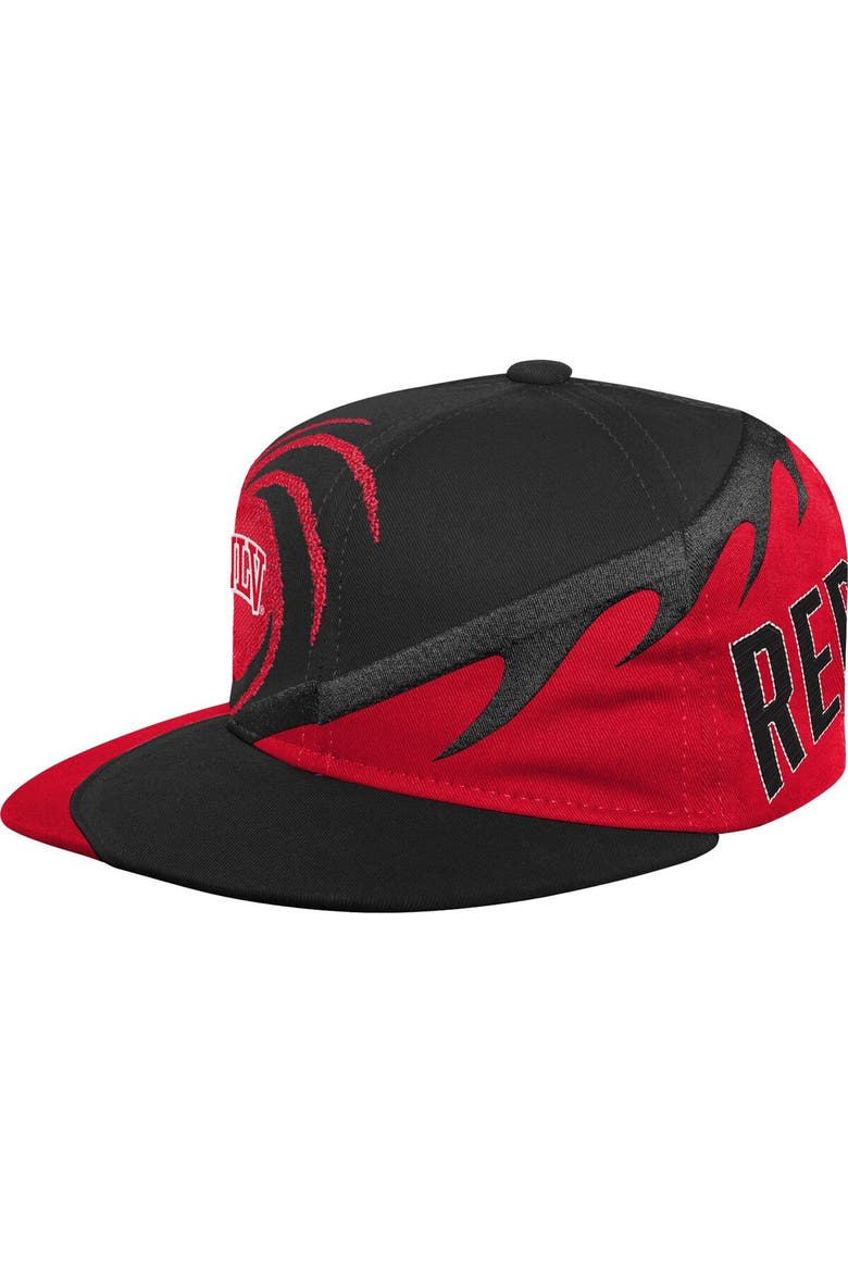 Youth Mitchell & Ness Scarlet/Black UNLV Rebels Spiral Snapback Hat, Main, color, Scarlet