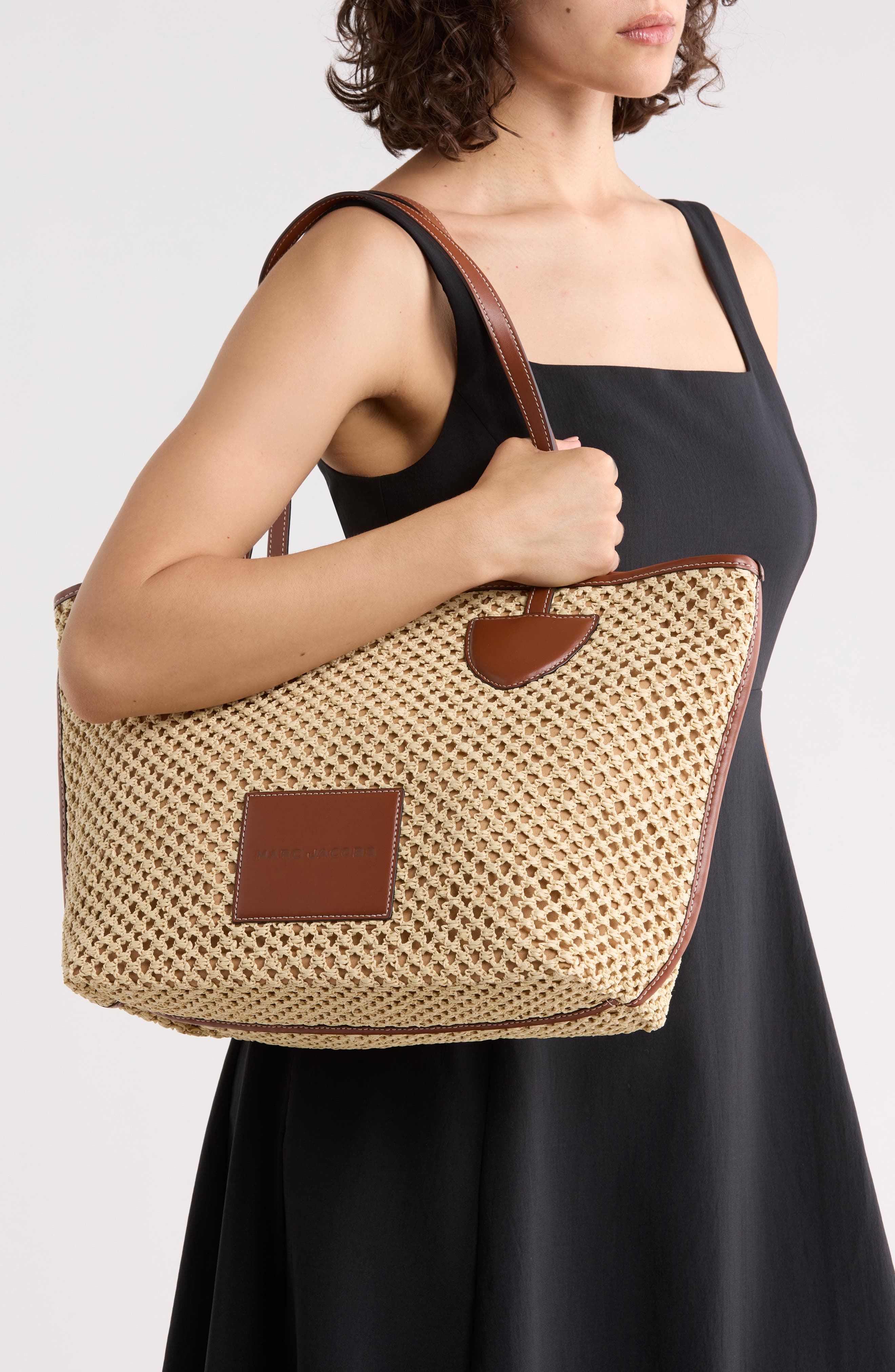 Large Woven Tote, Alternate, color, NATURAL
