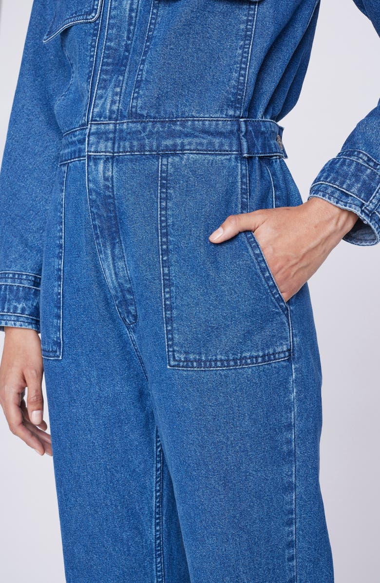 FRAME Cinch Denim Jumpsuit, Alternate, color, 
