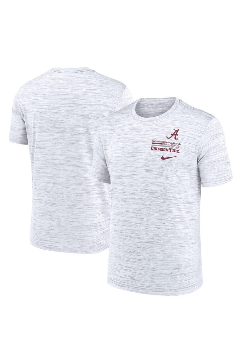 Men's Nike White Alabama Crimson Tide Velocity Stacked Dri-FIT T-Shirt, Main, color, White