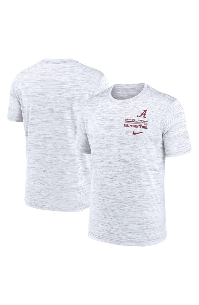 Nike Men's Nike White Alabama Crimson Tide Velocity Stacked Dri-FIT T-Shirt, Main, color, White