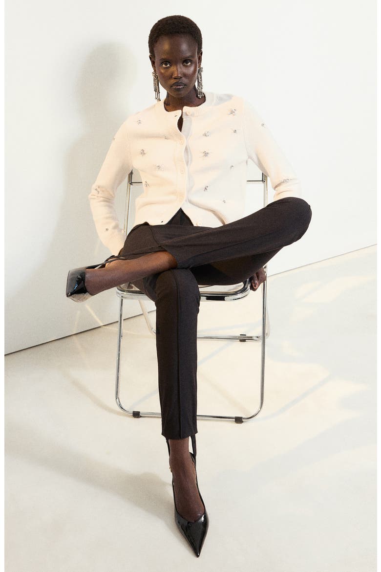 Embellished Cardigan, Alternate, color, ECRU