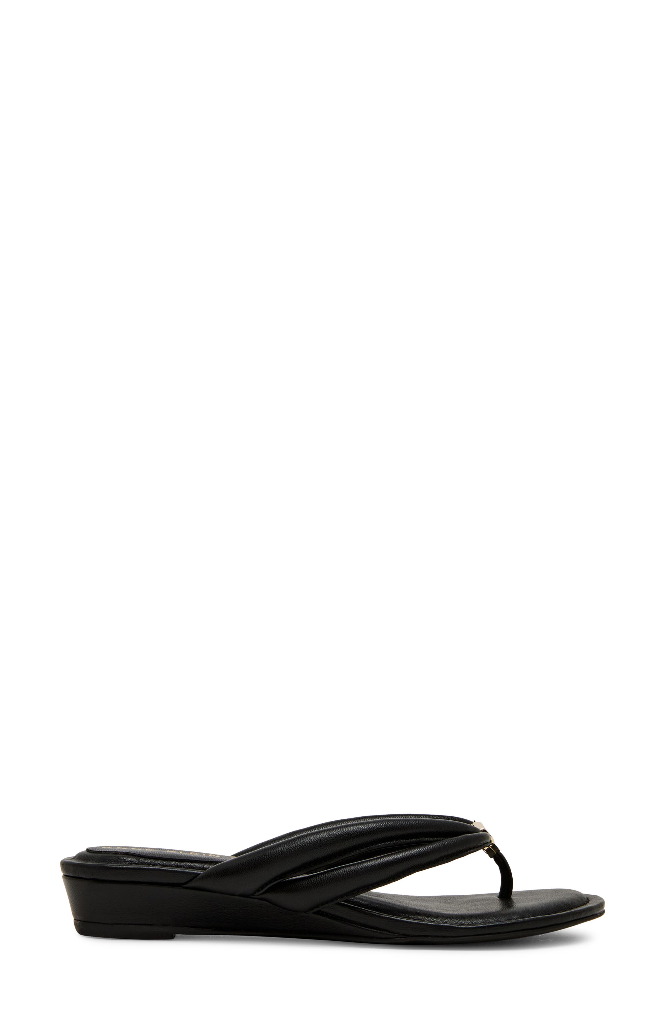 Anne Klein Bari Wedge Sandal, Alternate, color, Black
