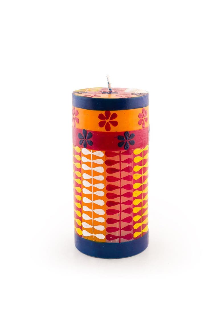 Summer Painted Pillar Candle, Main, color, Summer - 3x6"