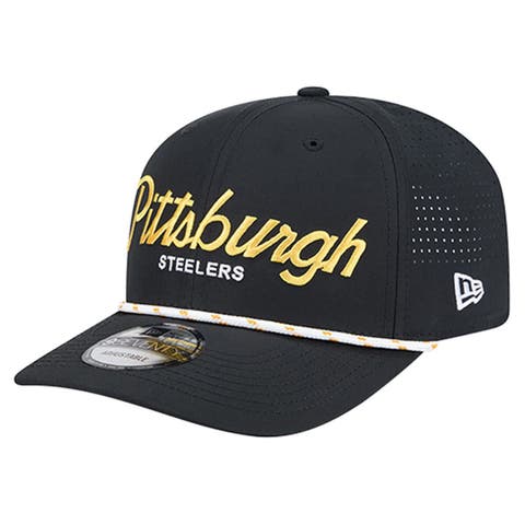 Men
s New Era Black Pittsburgh Steelers Script 9SEVENTY Adjustable Hat