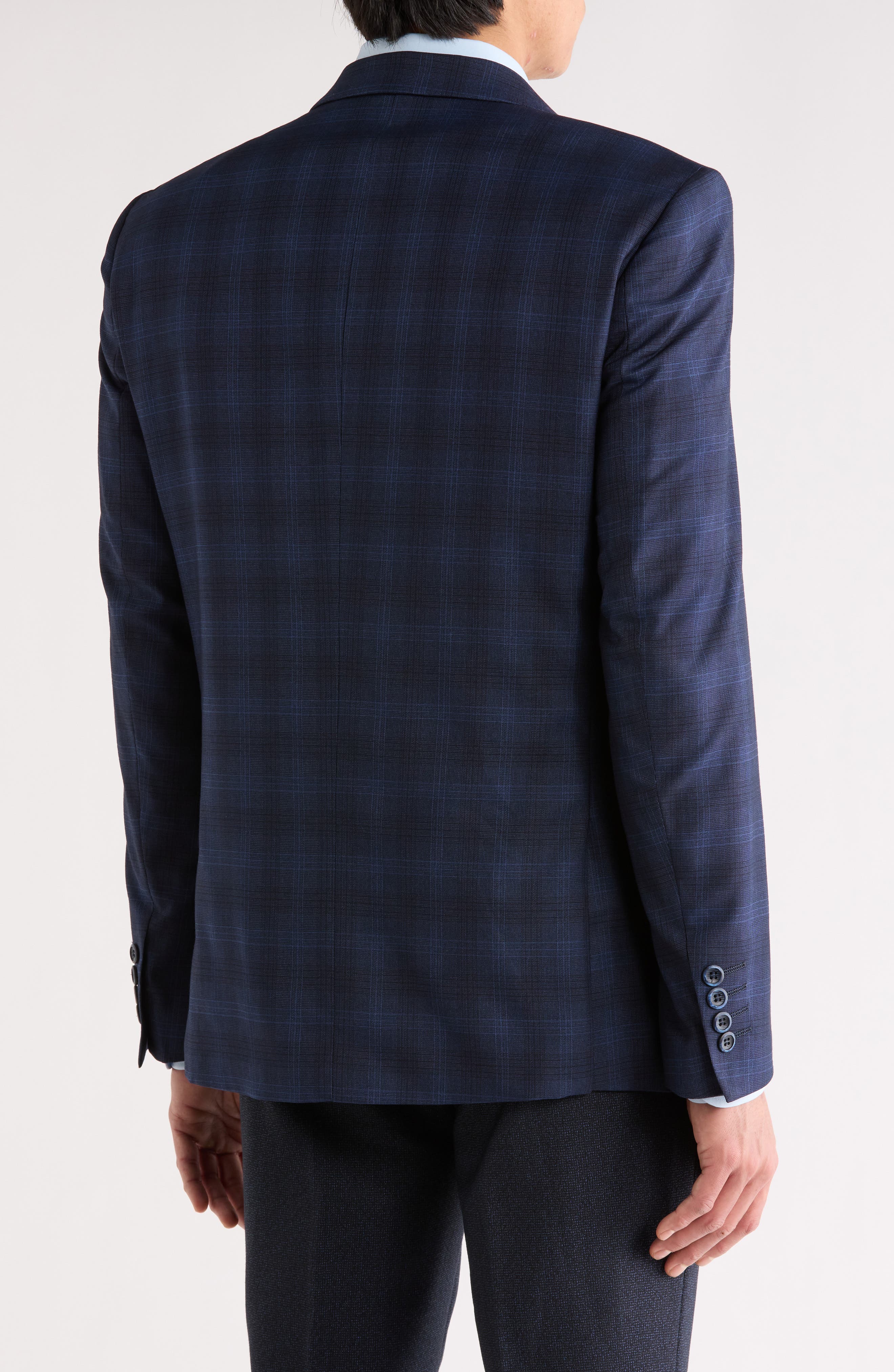 Slim Fit Plaid Blazer - image 2