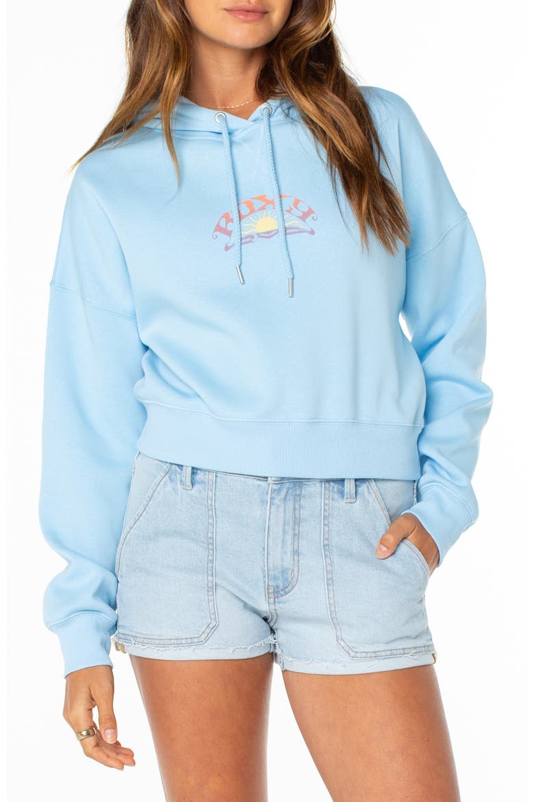 Breakwater Fleece Graphic Hoodie, Main, color, AIRY BLUE