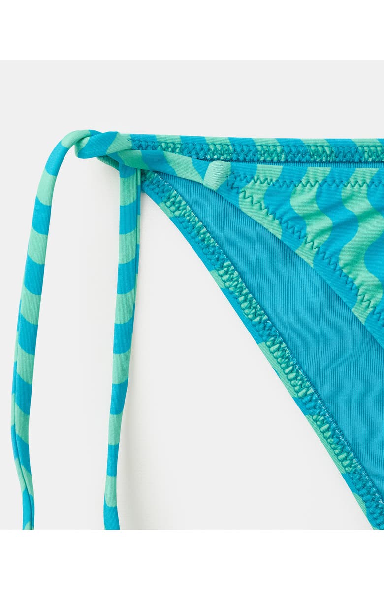 MANGO TEEN Two-Tone Two-Piece Swimsuit, Alternate, color, Turquoise