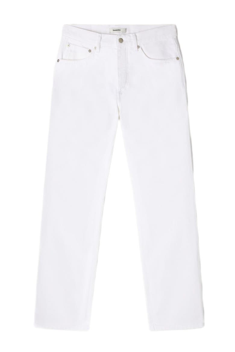 Regular raw jeans, Alternate, color, White