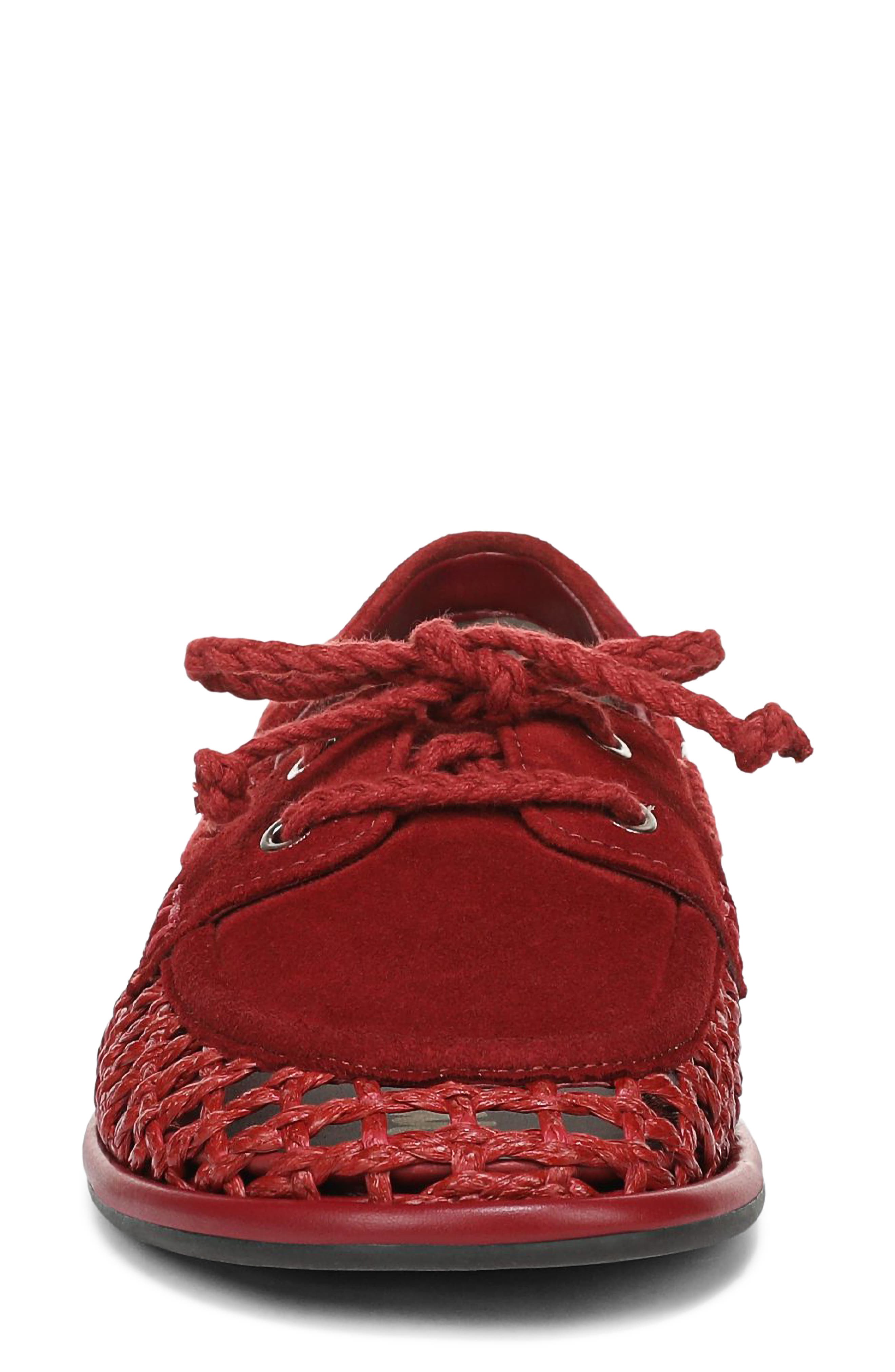 Bria Boat Shoe, Alternate, color, DEEP SCARLET
