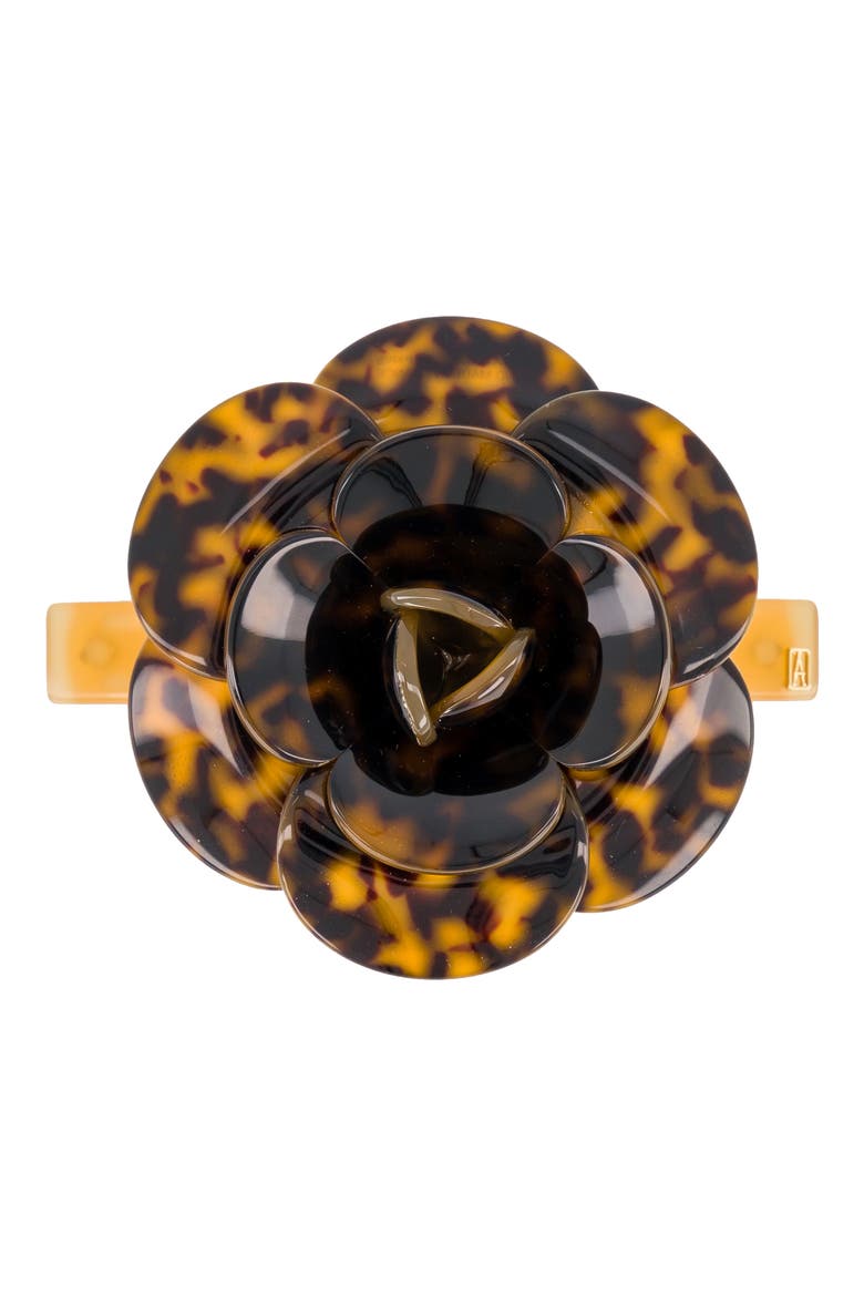 Flower Barrette, Main, color, TORTOISE