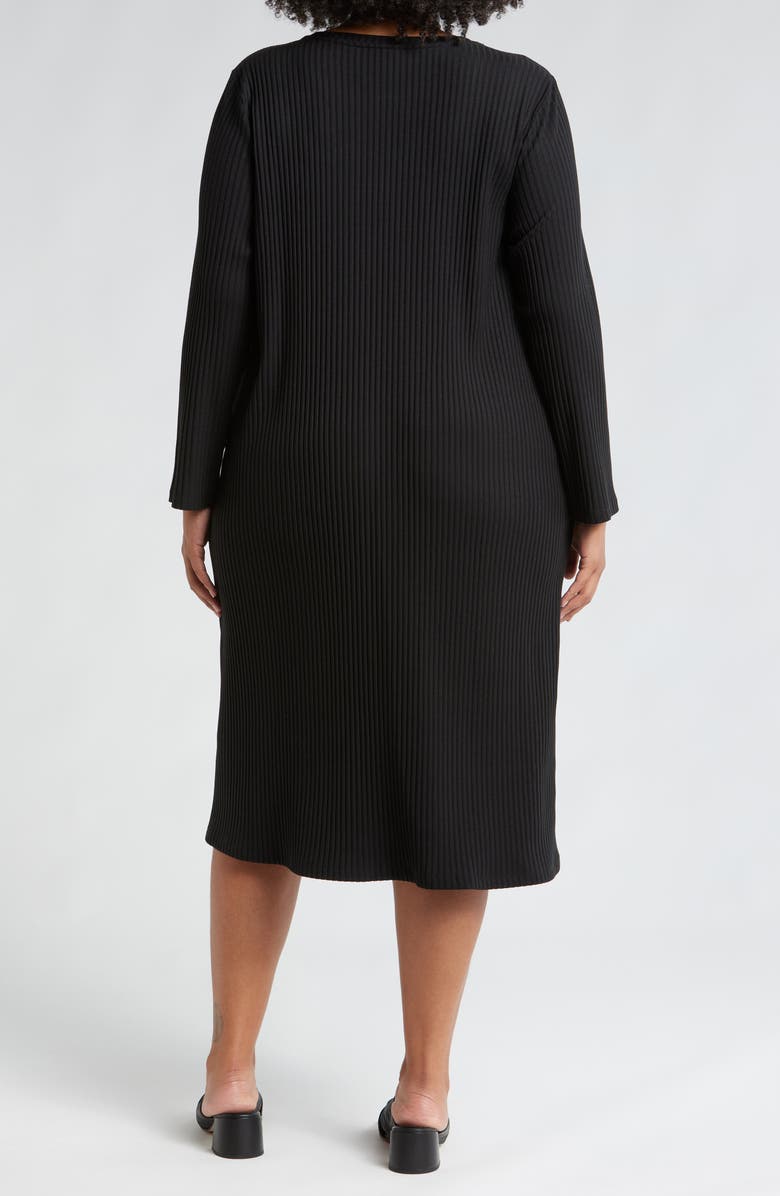 Eileen Fisher Long Sleeve Rib Dress, Alternate, color, 