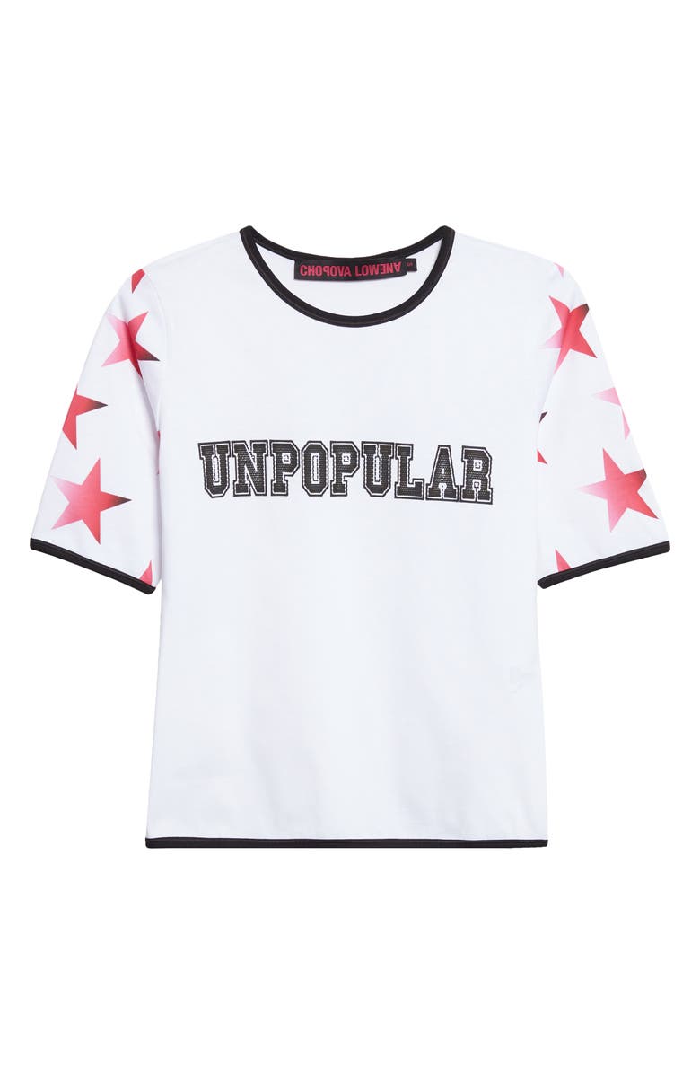 Chopova Lowena Unpopular Graphic Ringer T-Shirt, Main, color, White Multi