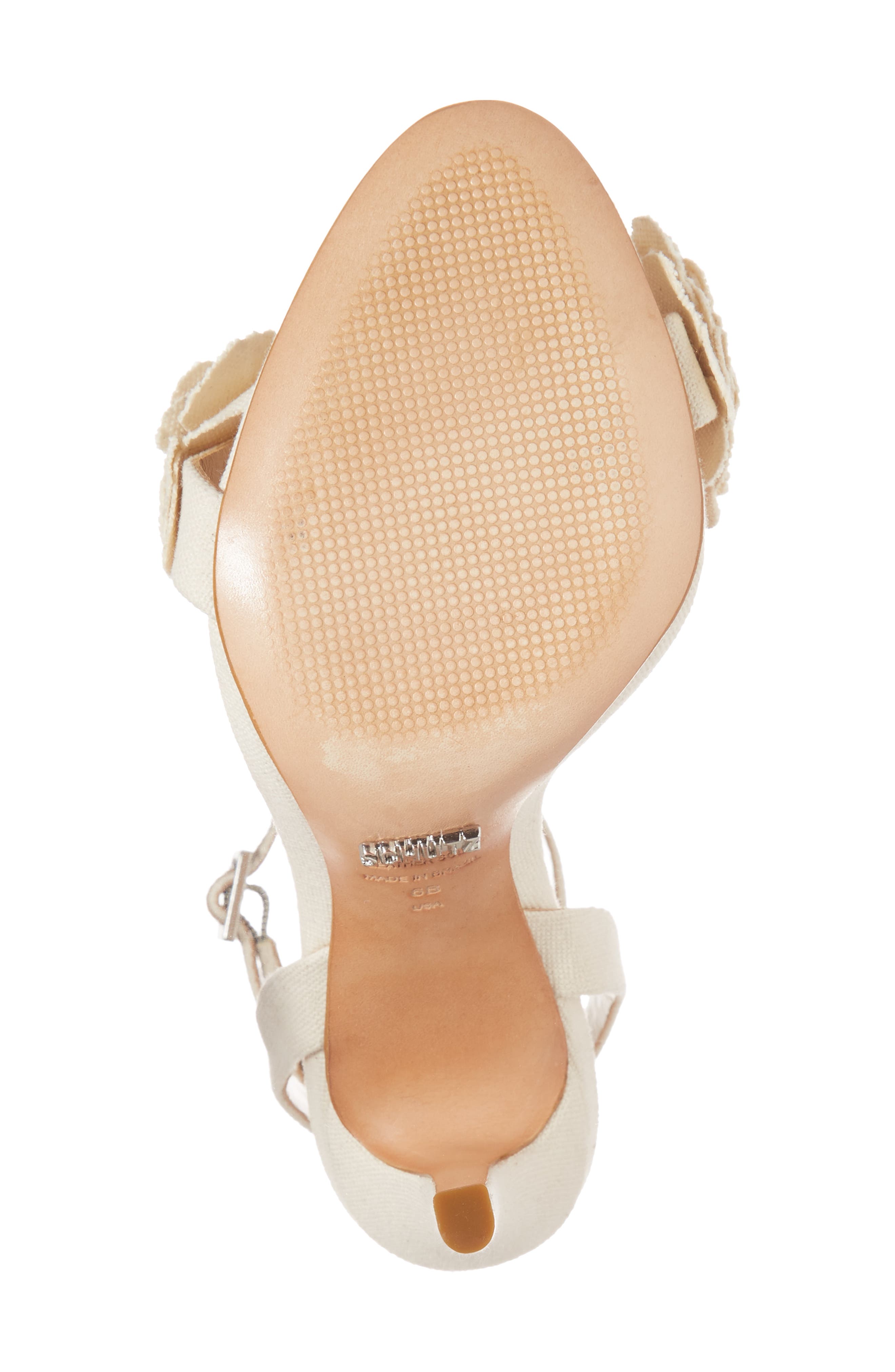 Schutz Aida Flower Appliqué Sandal, Alternate, color, 