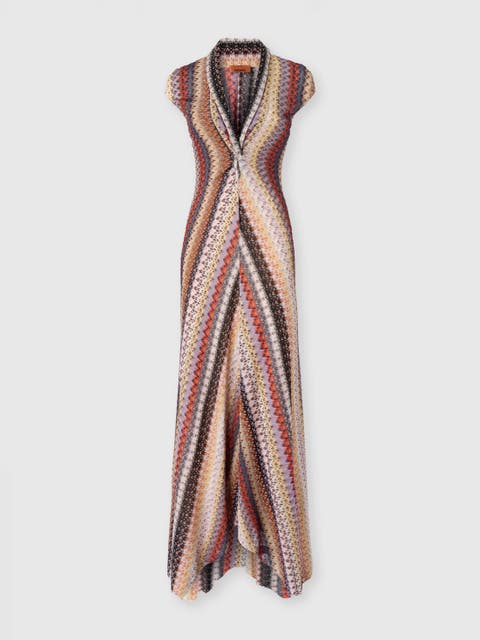 Long Dress With Knot And Neckline