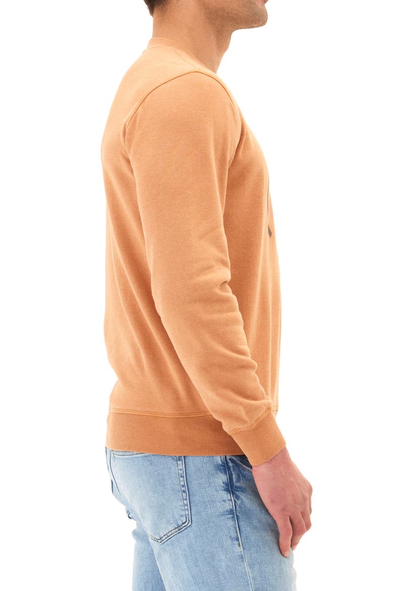 Sea & Shell Mineral Wash Crewneck Sweatshirt, Alternate, color, PAPAYA