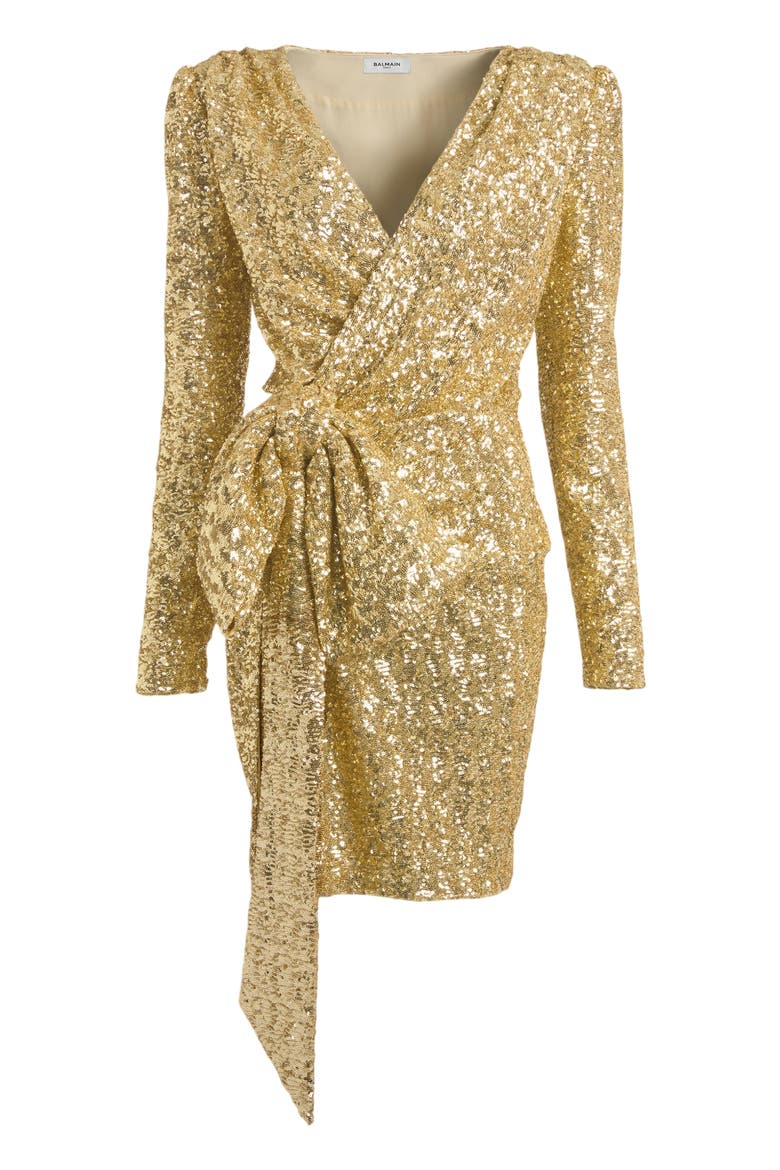 Sequinned Dress, Alternate, color, Gold