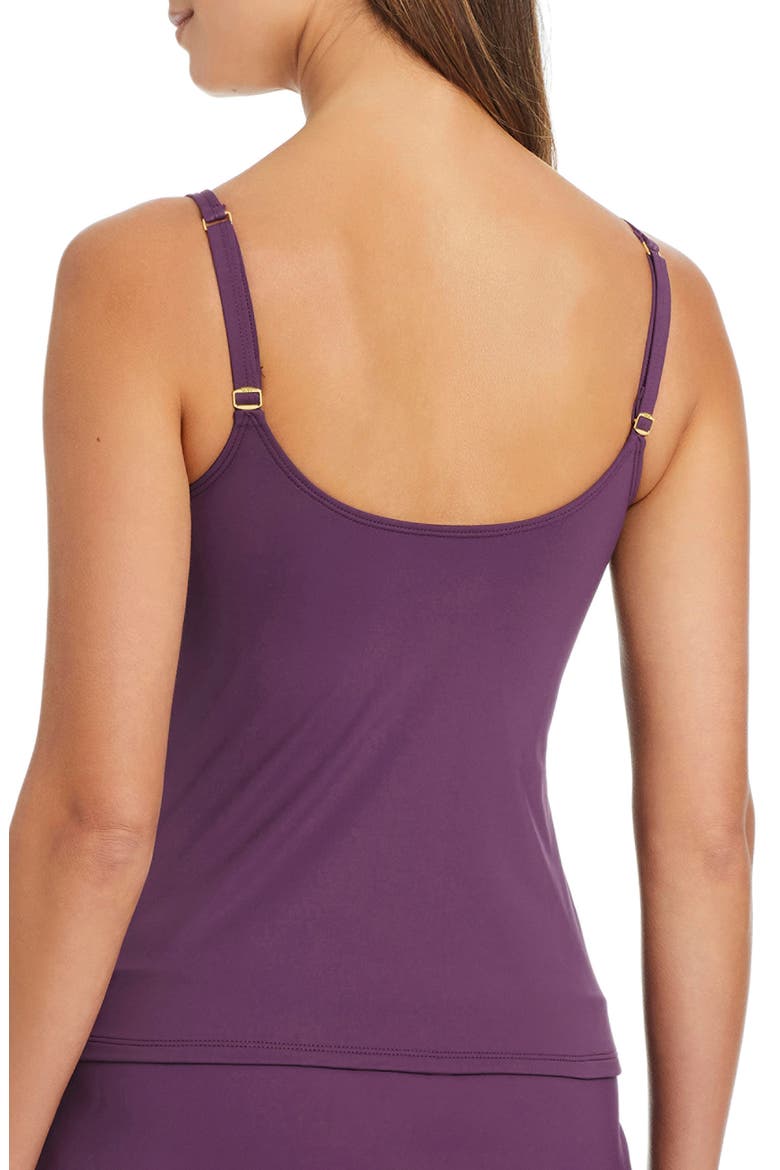 Shirred Tankini Top, Alternate, color, GRENACHE