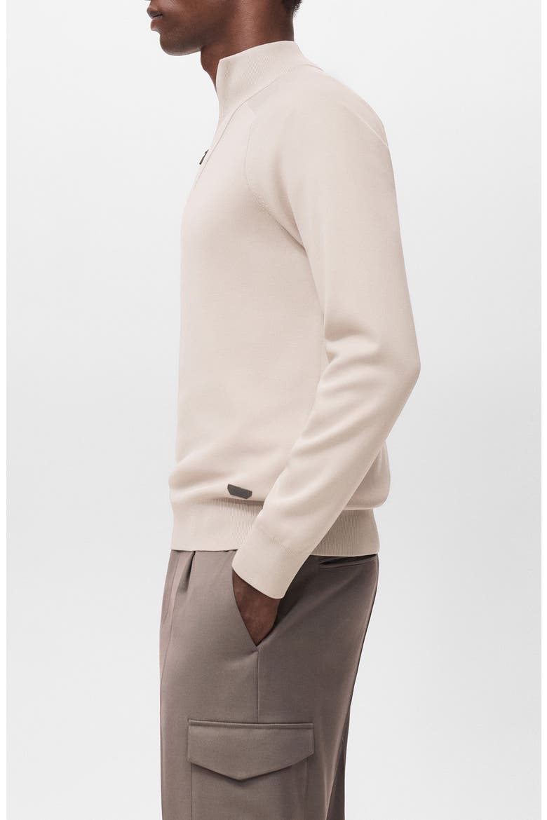 Thermoregulated Quarter Zip Sweater, Alternate, color, IVORY WHITE