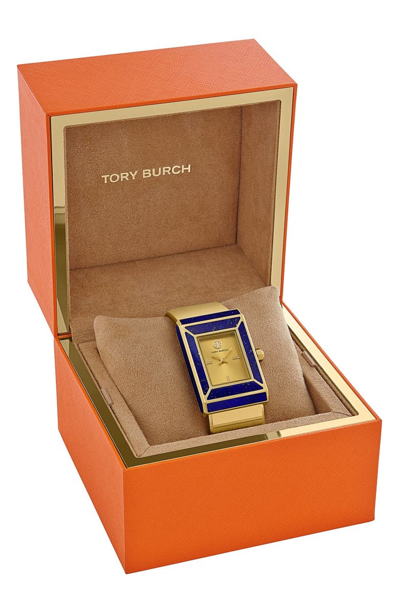 Tory Burch 'Robinson' Rectangle Case Bangle Watch, 25mm x 38mm, Alternate, color, 