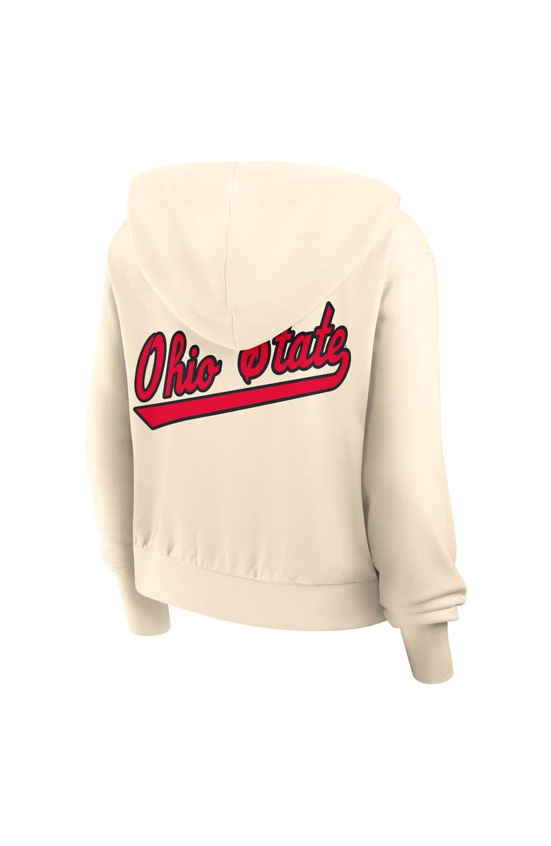 Nike Women's Nike Cream Ohio State Buckeyes Cropped Chill Full-Zip Hoodie, Alternate, color, Cream