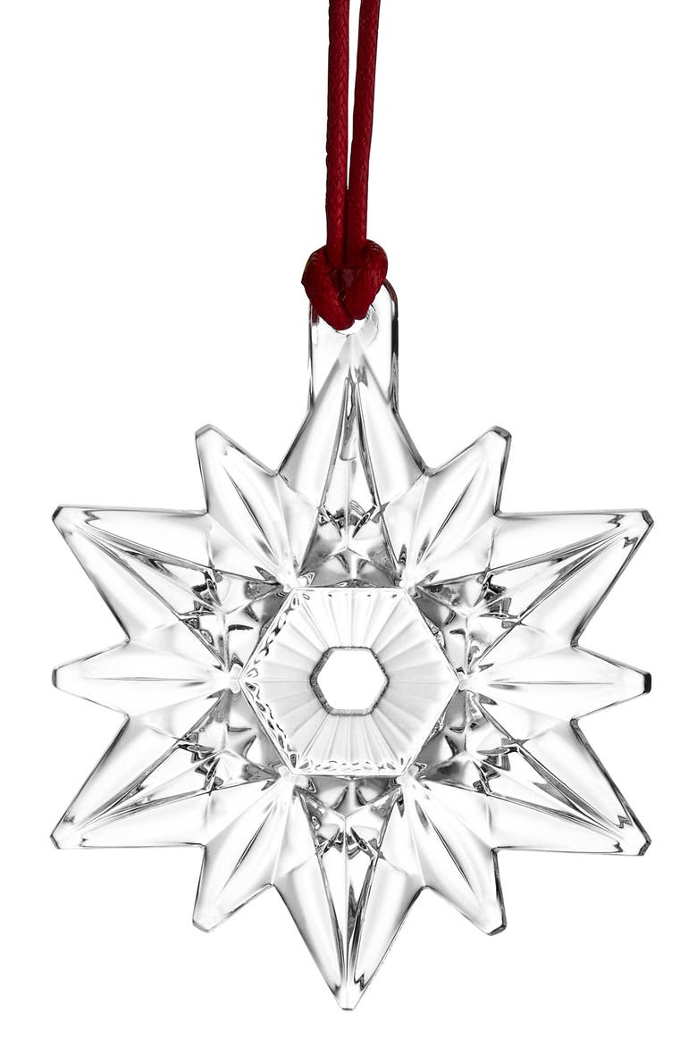 Mini Star Crystal Ornament, Main, color, WHITE