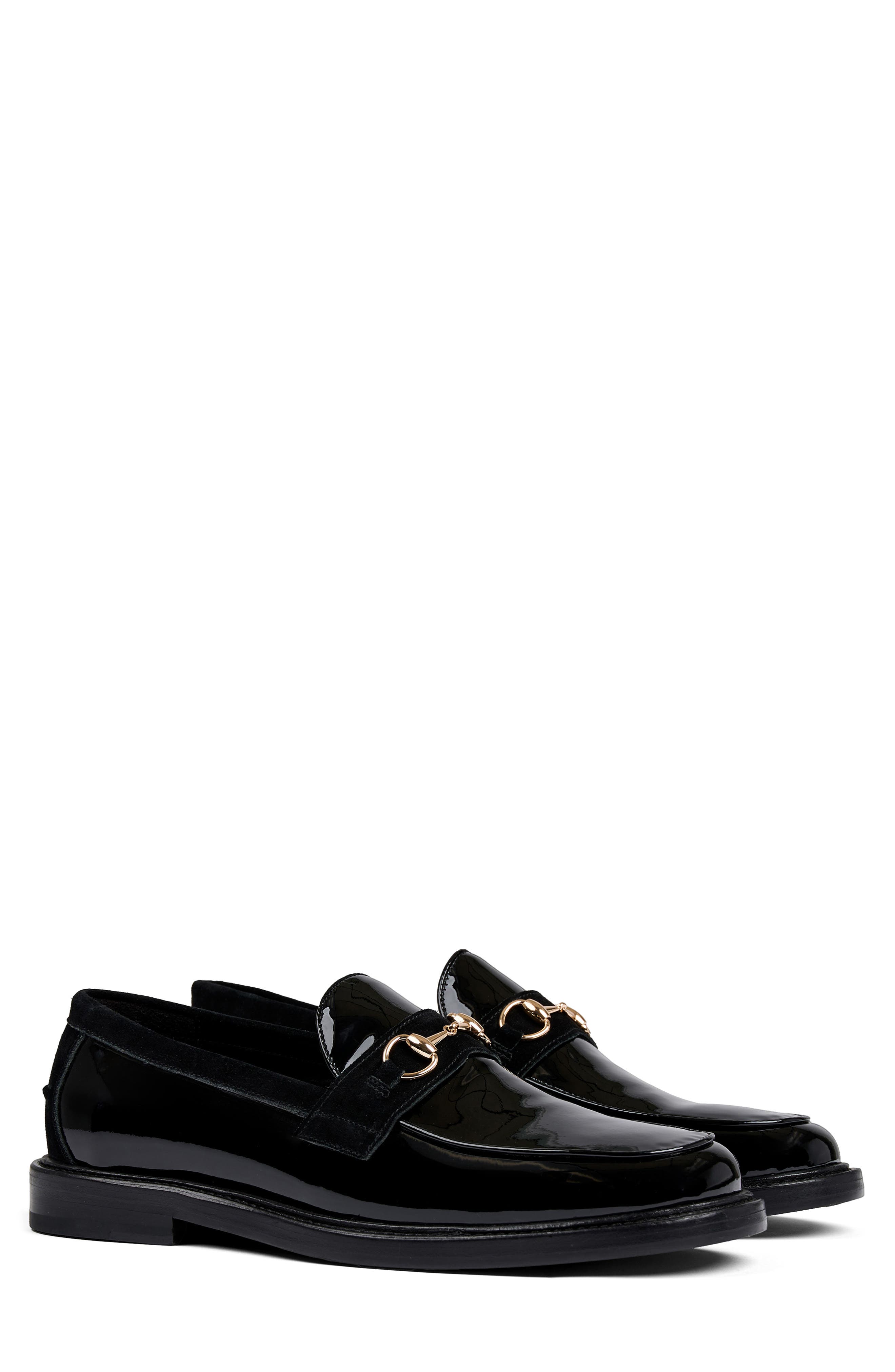 MARC NOLAN Boardwalk Bit Loafer, Main, color, Black Patent