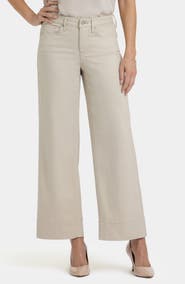 NYDJ Teresa High Waist Wide Leg Ankle Jeans