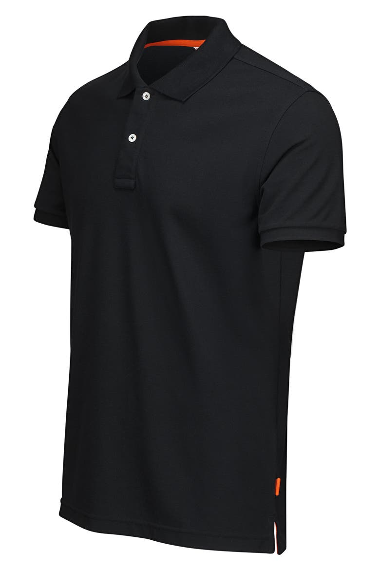 Sunnmore Solid Piqué Polo, Alternate, color, BLACK