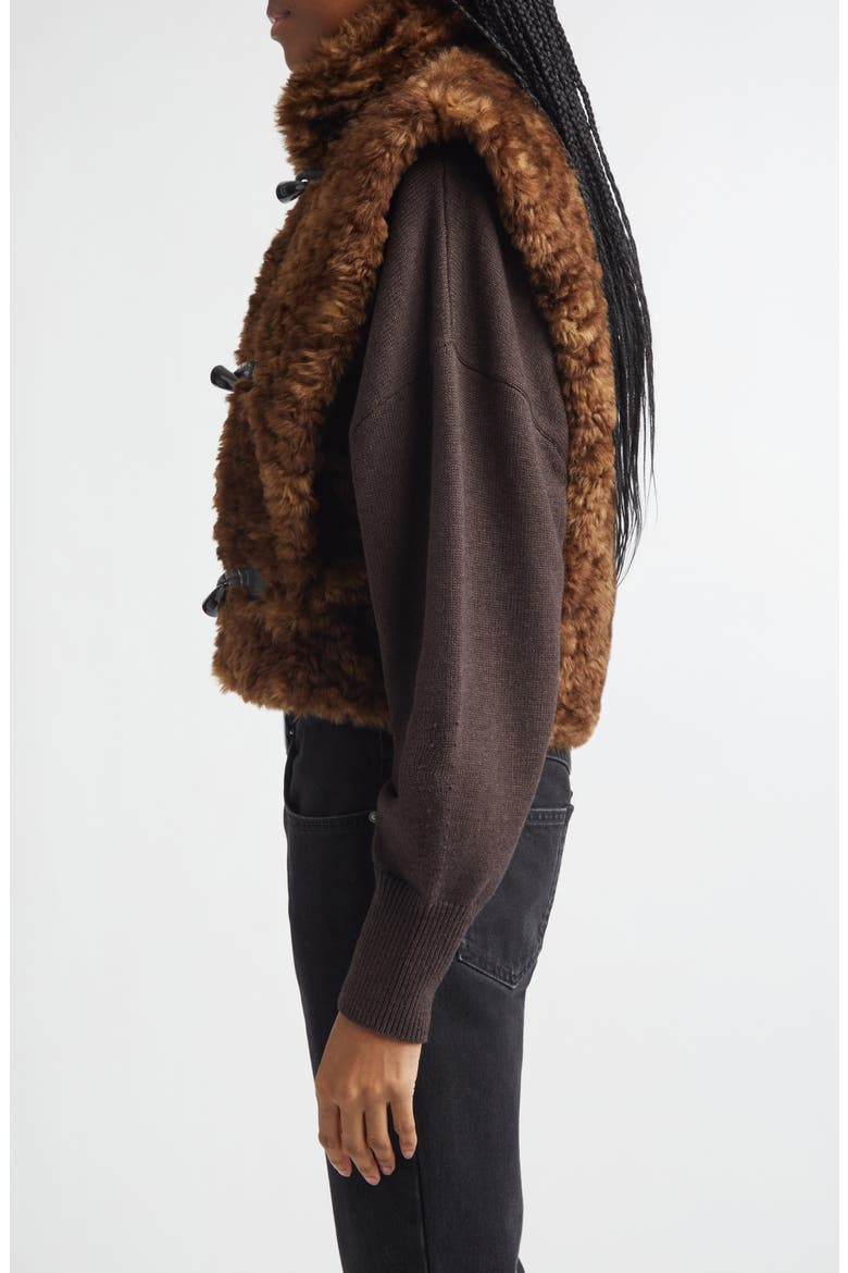 Jocya Faux Fur Vest, Alternate, color, BROWN