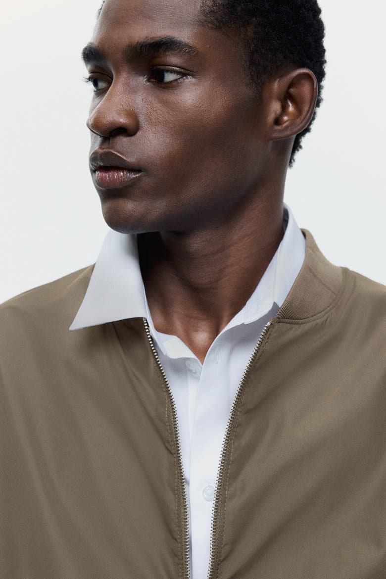 Lightweight Bomber Jacket, Alternate, color, Dark beige