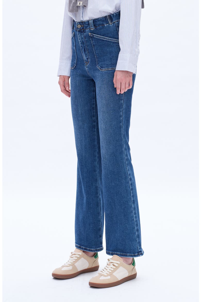High Waist Flare Jeans, Alternate, color, STARLIGHT