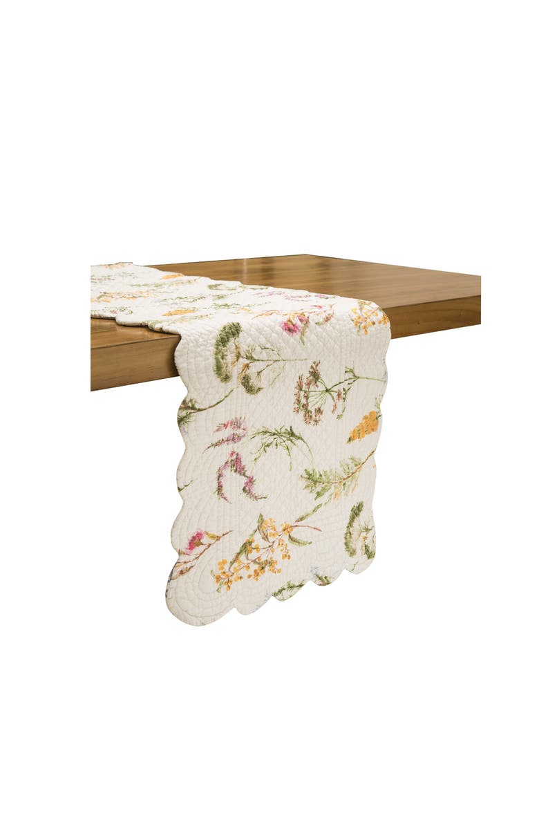 C&F Home Genevieve Floral Table Runner 14" x 51", Alternate, color, Yellow