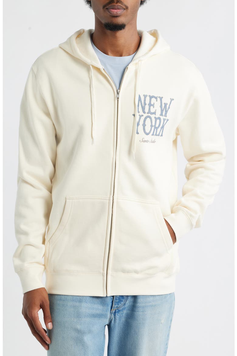 x Cody Bellinger NY Thugs Zip Hoodie, Alternate, color, CREAM