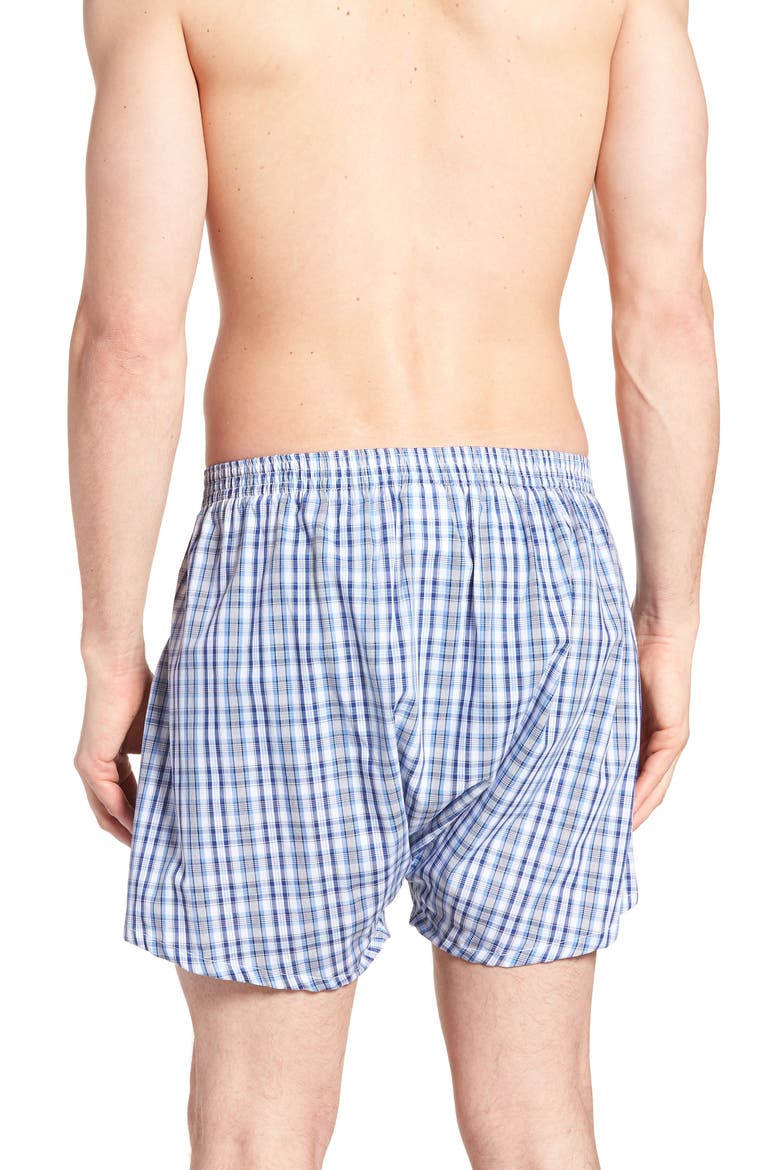 3-Pack Classic Fit Boxers, Alternate, color, BLUE DAZZLE SOLID- PLAID PACK