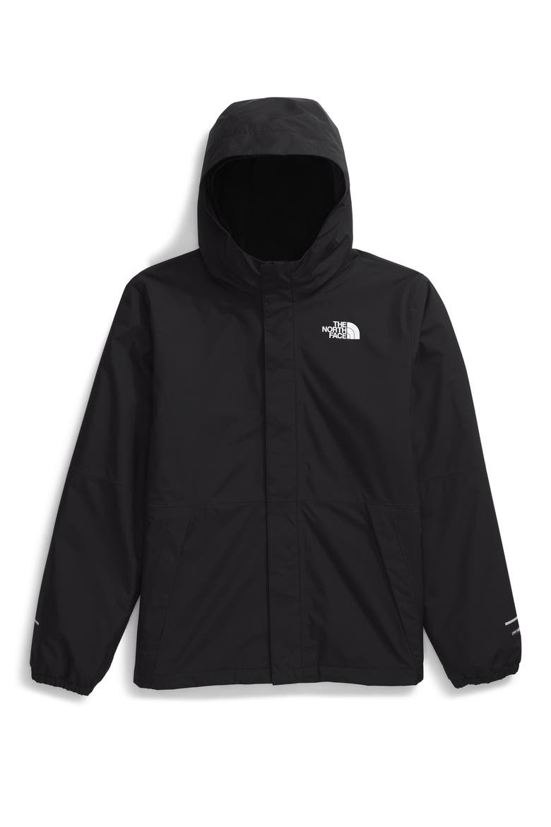 Kids' Antora Water Repellent Rain Jacket, Main, color, TNF BLACK/ TNF BLACK