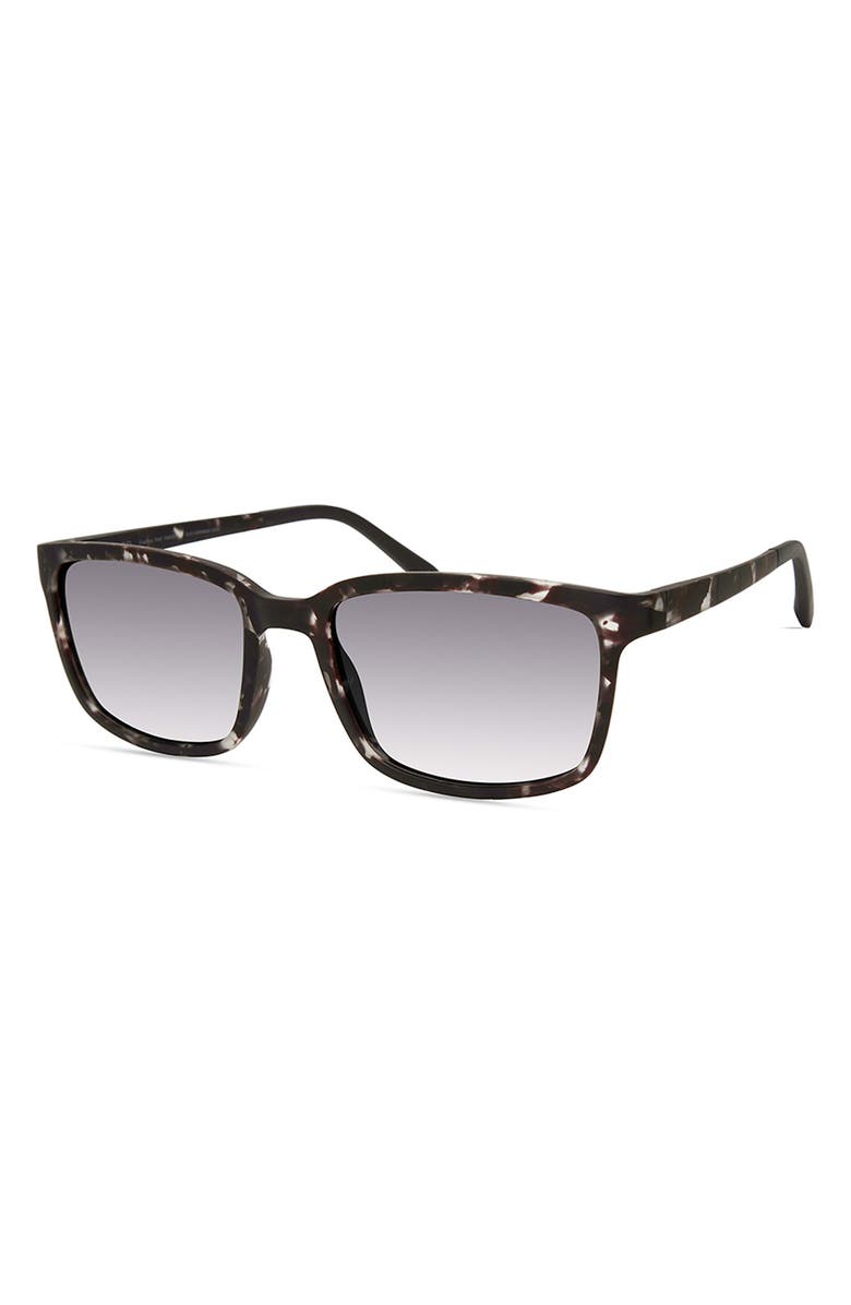 Eco Tule 57mm Square Polarized Sunglasses, Alternate, color, Grey Tortoise