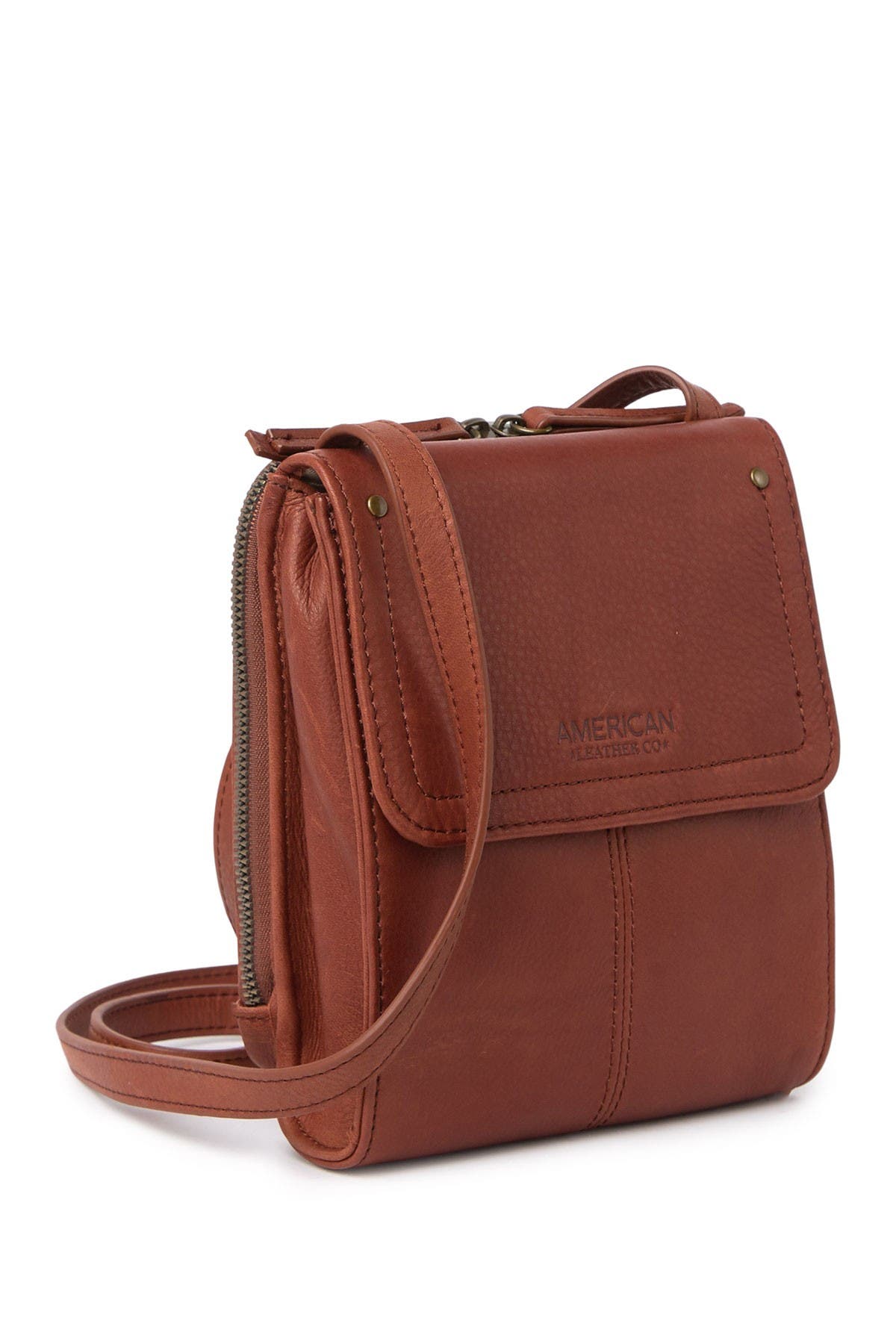 Kansas Foldover Crossbody Bag, Alternate, color, BRANDY SMOOTH