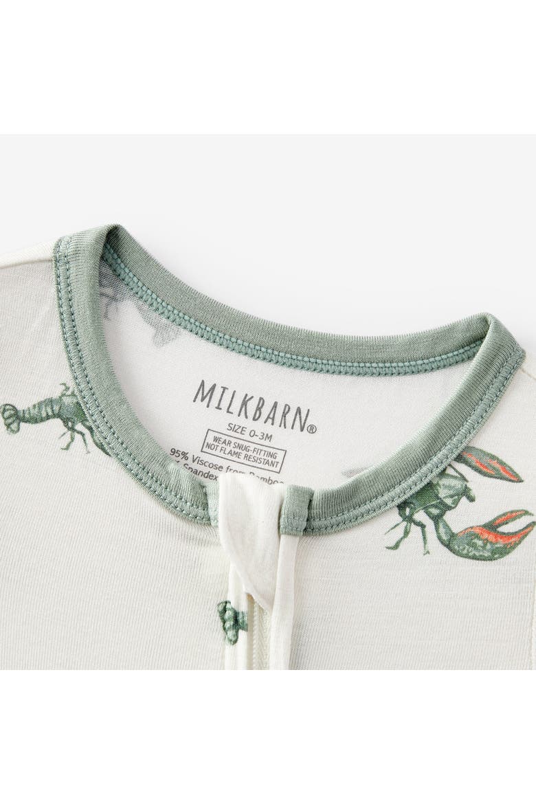 Luxe Stretch Zipper Pajama, Alternate, color, Mint Lobster