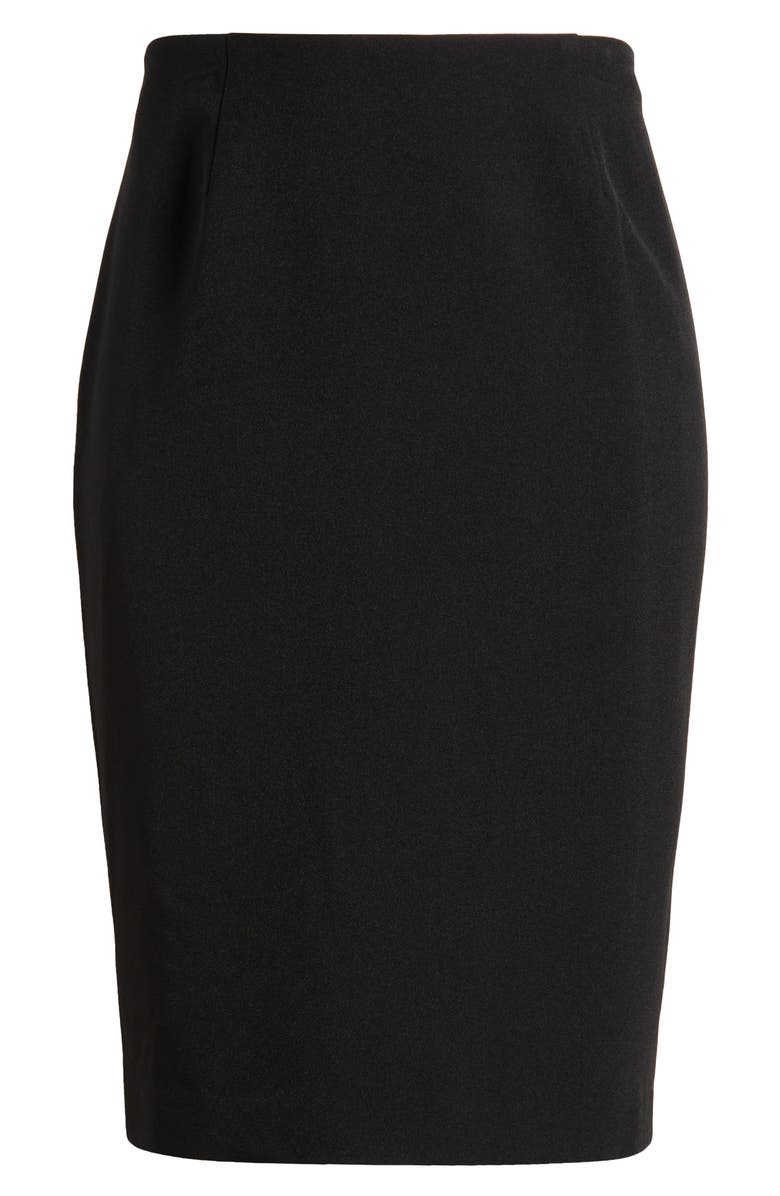 KASPER Classic Below Knee Skirt, Alternate, color, Black