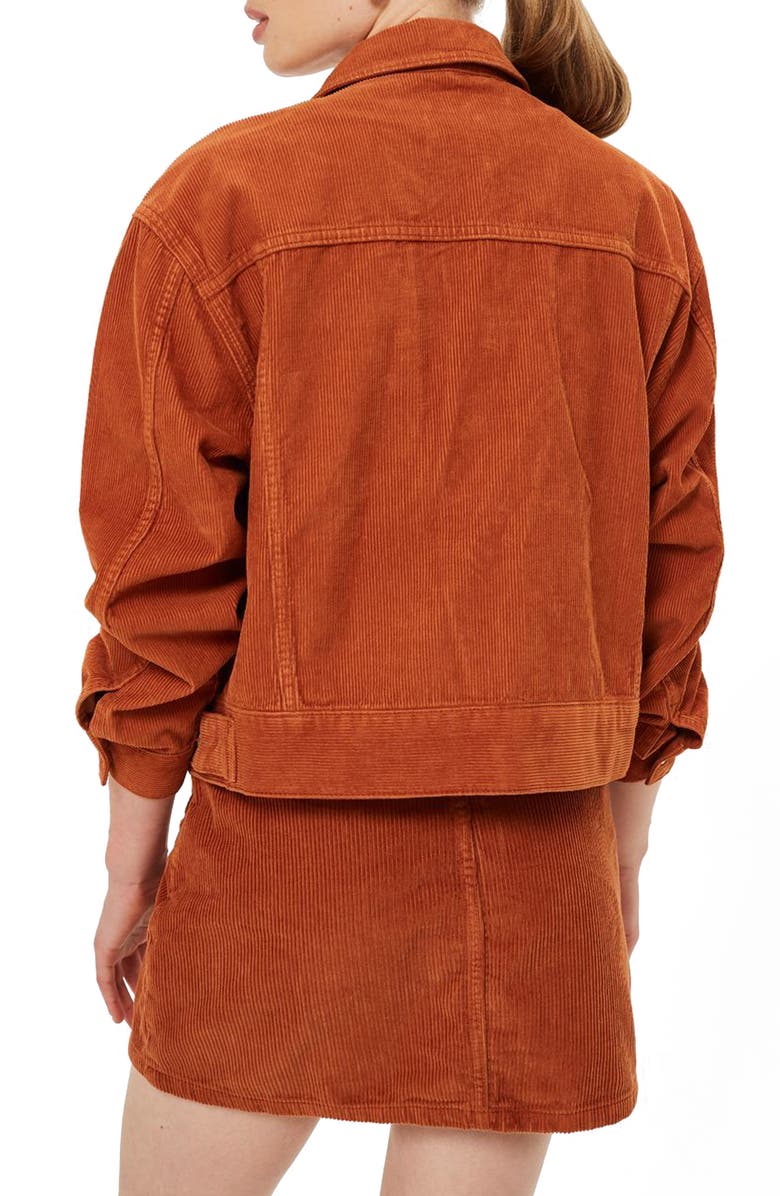 Topshop Boxy Oversize Corduroy Jacket, Alternate, color, 