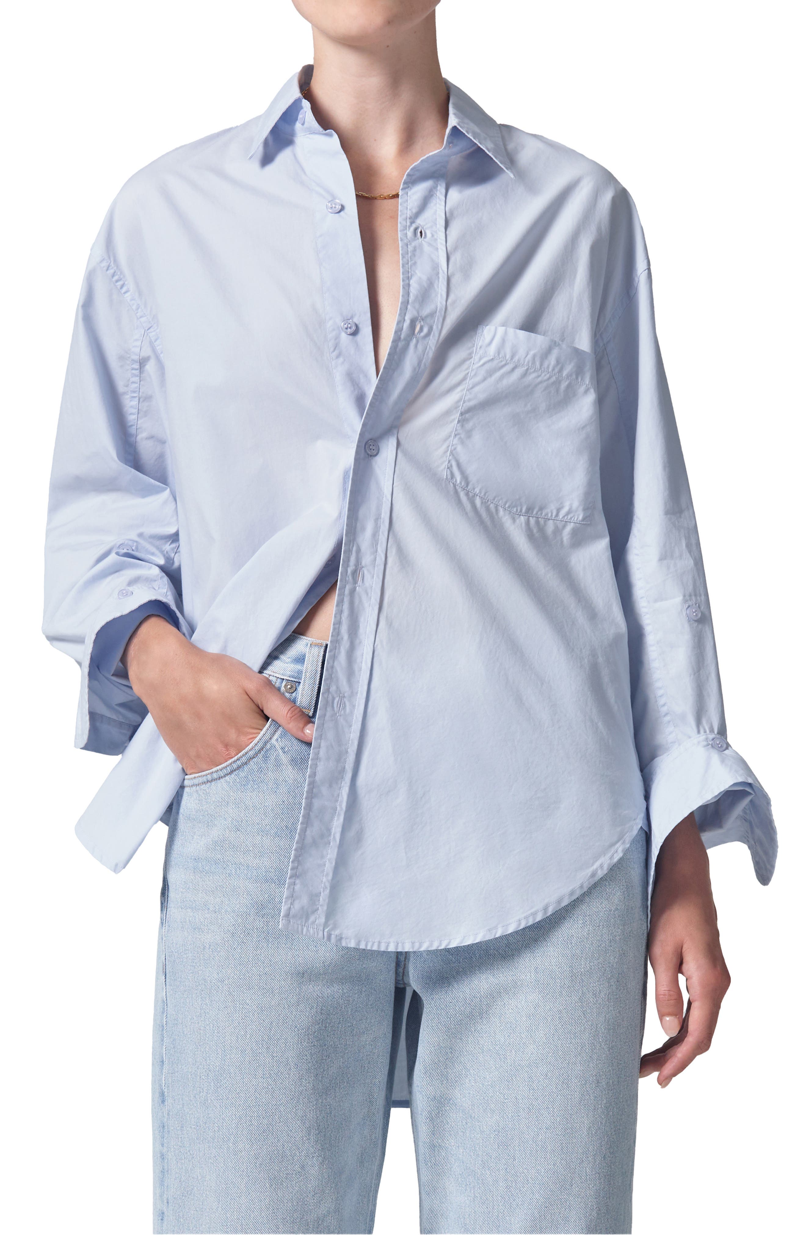 Citizens of Humanity Kayla Oversize Poplin Button-Up Shirt